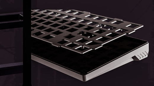 Keyboard case with metal plate removed for PE foam modding