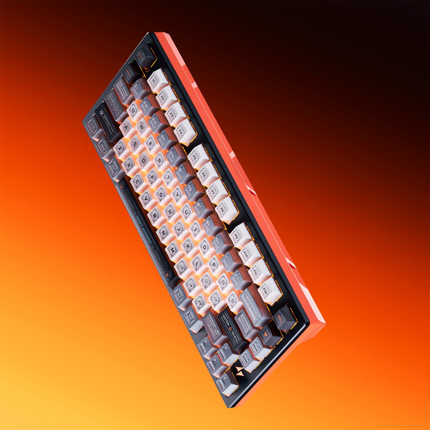 ATK RS7 Turbo Esports keyboard: 75% layout, aluminum top, PC frosted keycaps, red case.