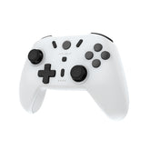 White ATK AXE Series Tri-Mode Wireless Game Controller with black D-pad, dual analog sticks, and grey face buttons.