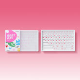 ATK Gear Rest Day cat keycaps set with pink and blue cat design.