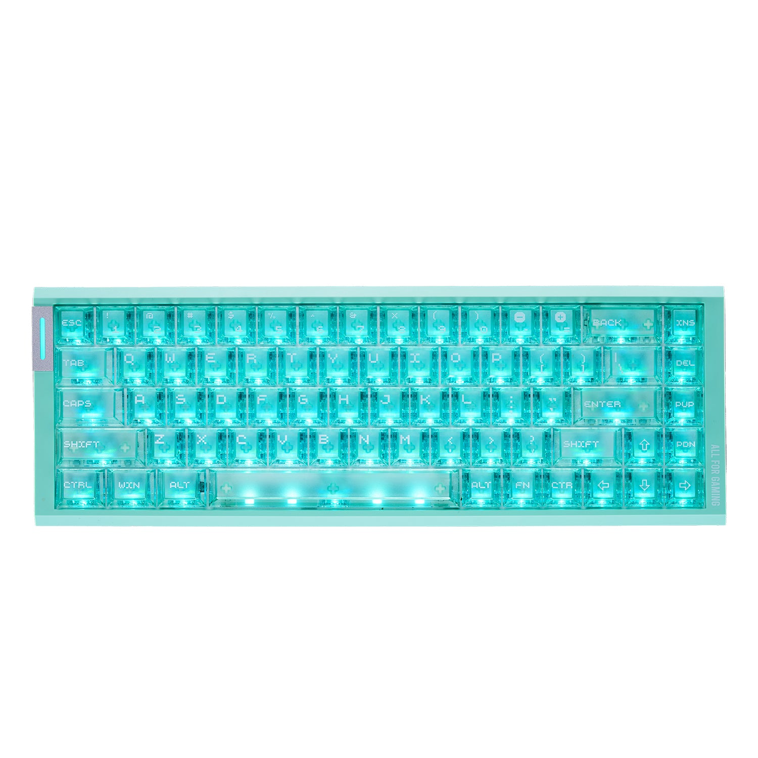 ATK RS6 Air Esports Keyboard with frosted translucent keycaps and teal case.