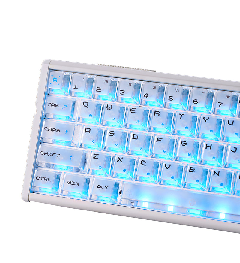 Frosted-Top Translucent Keycaps