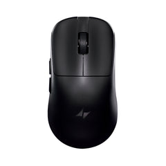 ATK Blazing Sky duckbill wireless mouse in matte black with textured scroll wheel and lightning bolt logo.