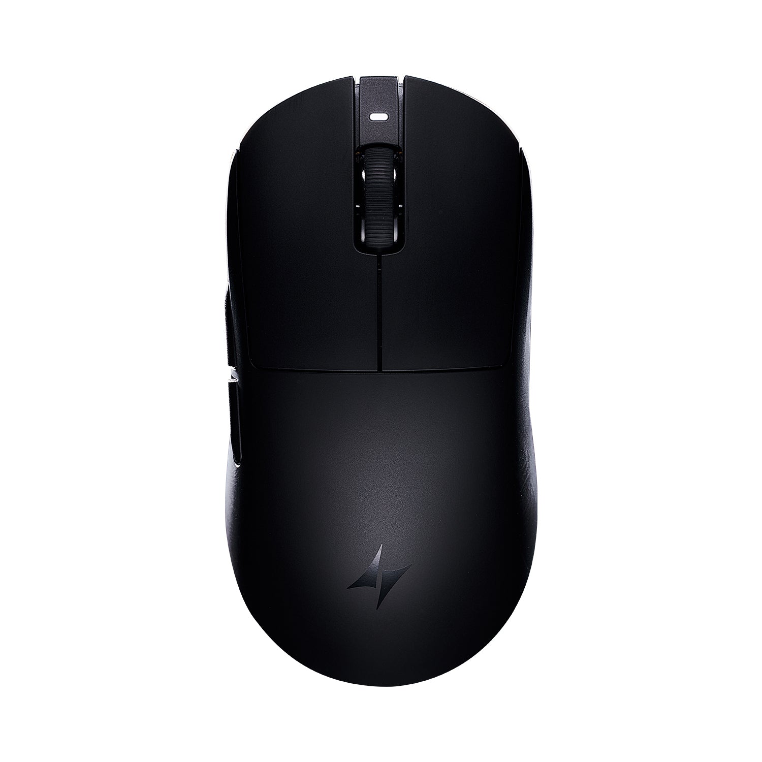 Black ATK Dragonfly A9 lightweight wireless gaming mouse with textured scroll wheel and logo