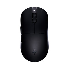 Black ATK Dragonfly A9 lightweight wireless gaming mouse with textured scroll wheel and logo