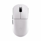 ATK Dragonfly A9 white lightweight wireless gaming mouse with matte finish and subtle lightning bolt logo.