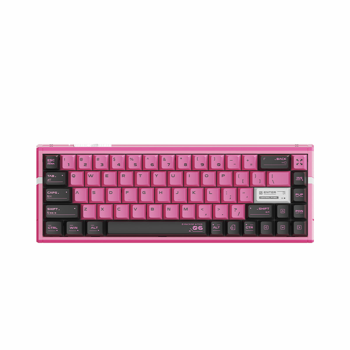 ATK RS6 65% Aluminum Hall Effect Keyboard in Sakura Warrior pink with black keycaps