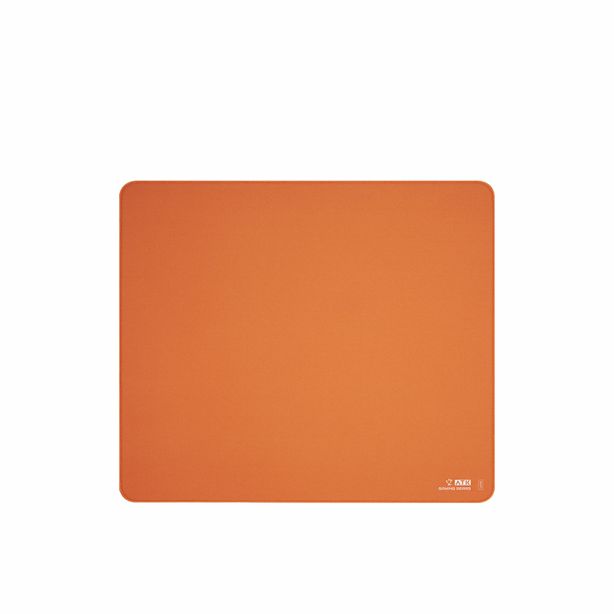 ATK Sky XSoft orange eSport gaming mousepad with composite weave surface and recessed edge, showcased for product appearance.