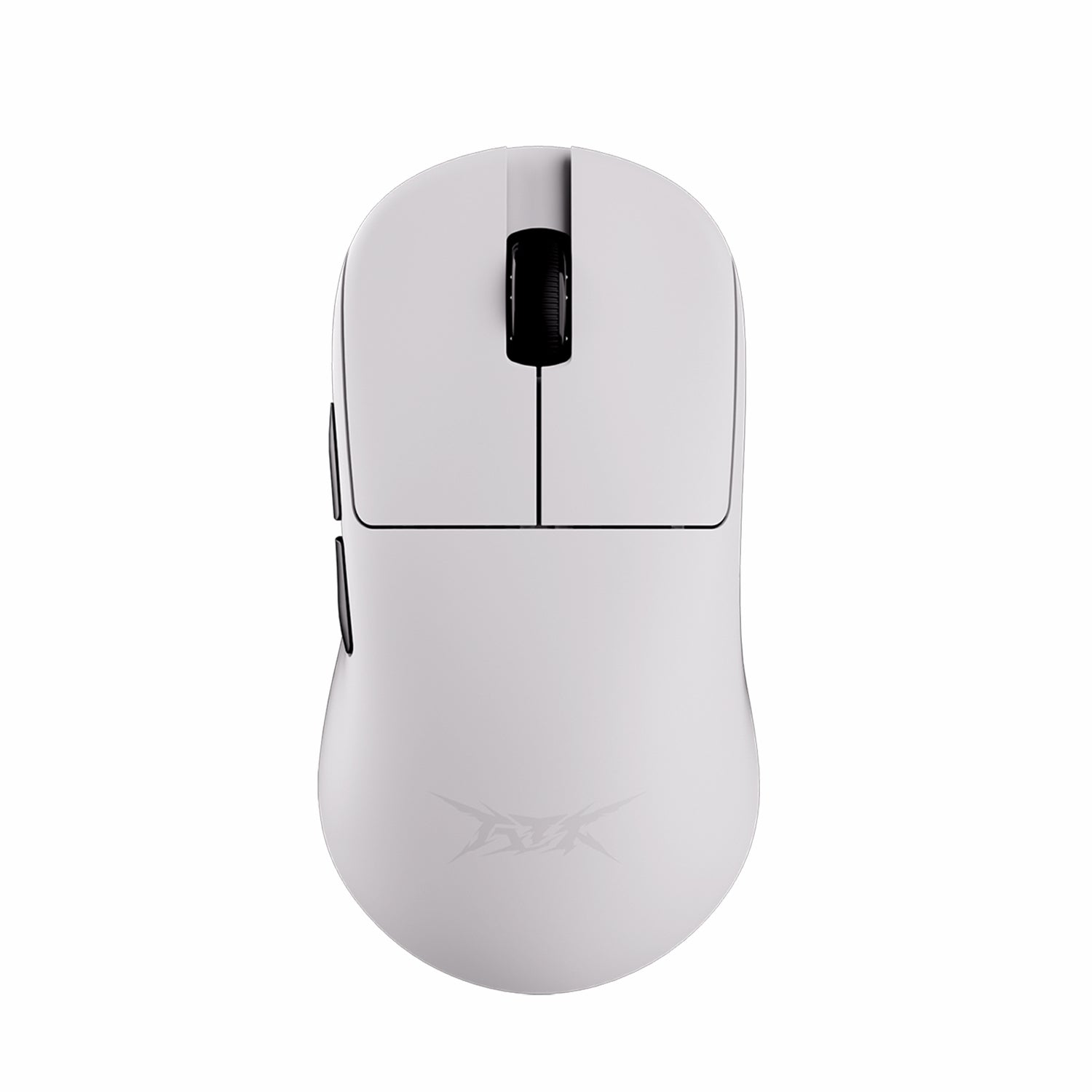 ATK Blazing Sky U2 Mini white wireless gaming mouse with a black scroll wheel and side buttons.