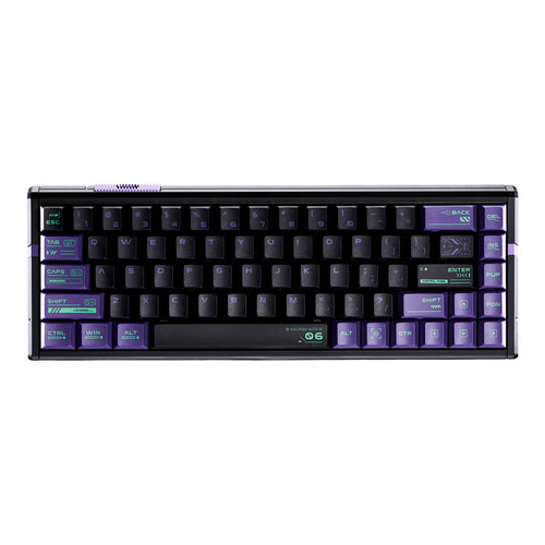 ATK RS6+ aluminum magnetic switch keyboard with purple keycaps and black case