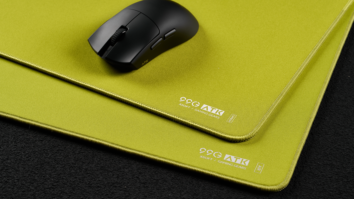 Different mouse pad materials displayed