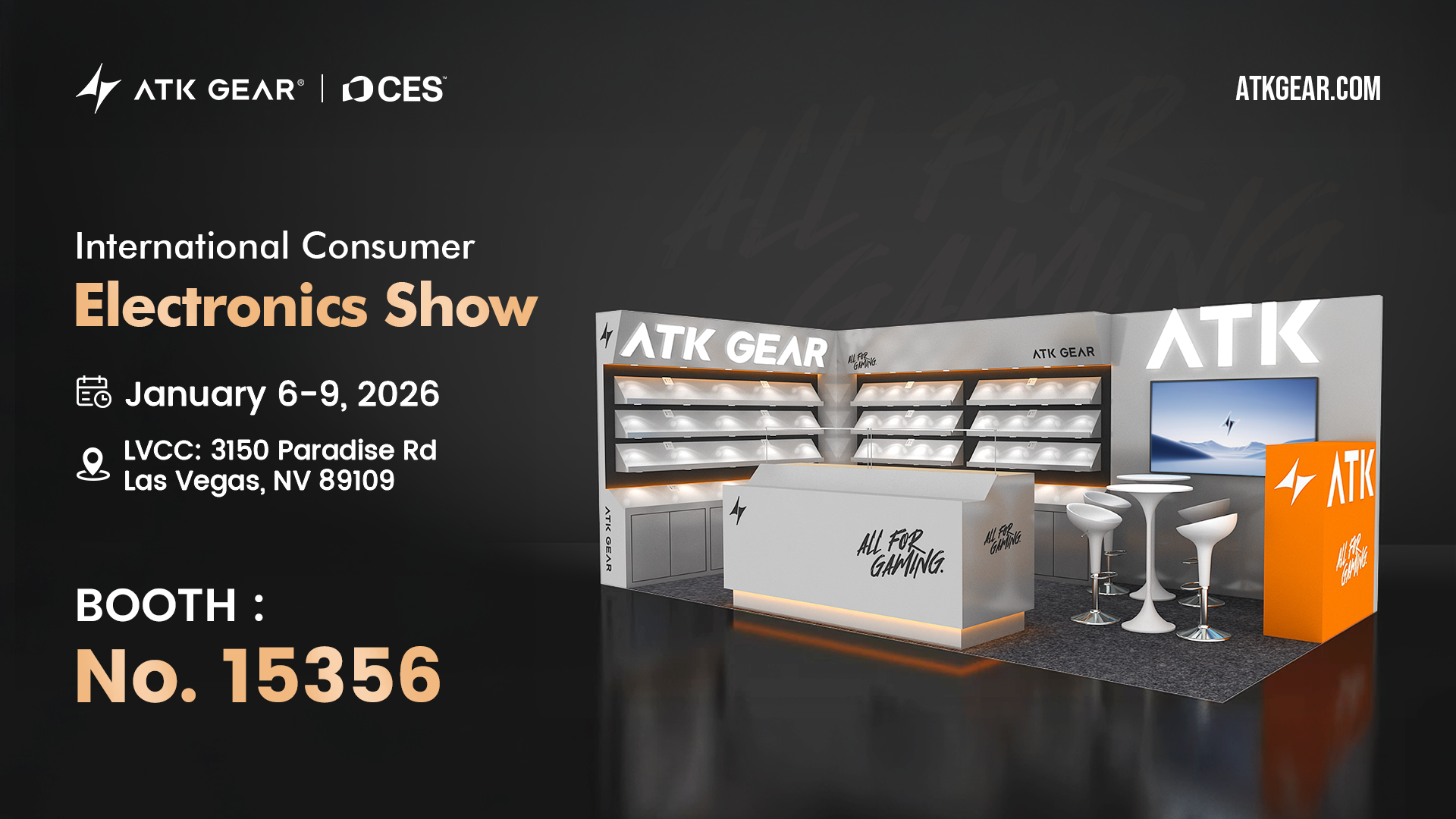 ATK GEAR at CES 2026 — Booth 15356 Preview – ATK Gaming Gear