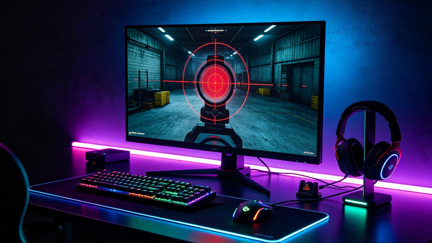 Does aim training actually work: analyzing the effectiveness of PC fps trainer setups with red crosshair target.