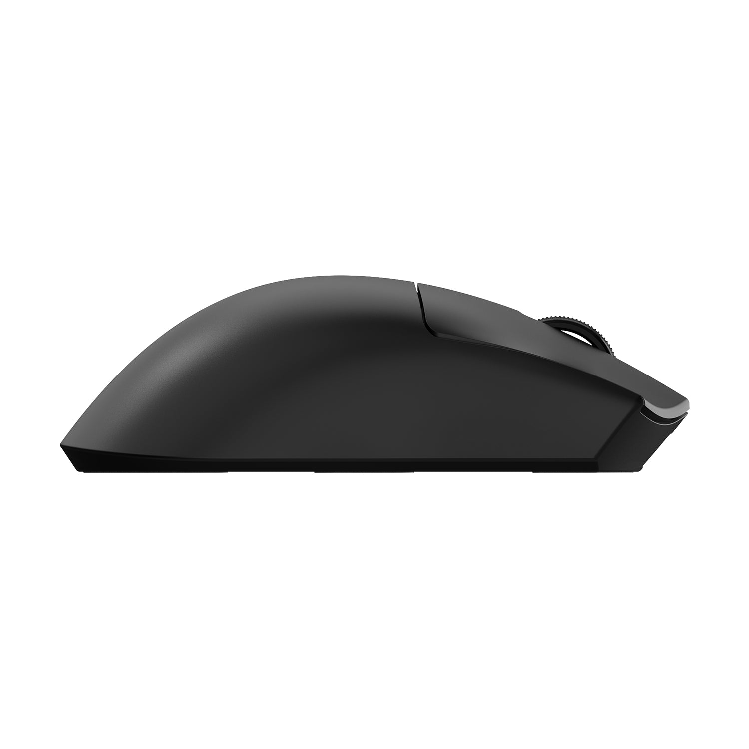 ATK Blazing Sky X1 V2 wireless gaming mouse, side profile, black with textured scroll wheel.