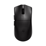 ATK Blazing Sky X1 V2 Series esports wireless mouse, black, ergonomic design with textured scroll wheel and side buttons.