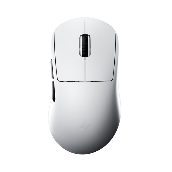 ATK Dragonfly Y9 Series lightweight wireless mouse, white, ergonomic design.