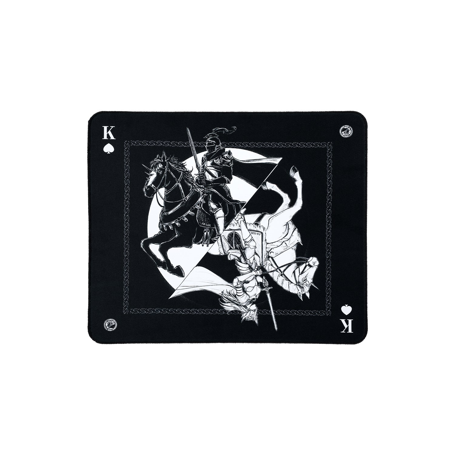 ATK Knight Zodiac Horse Limited Edition gaming mouse pad with black microfiber surface and Poron base.