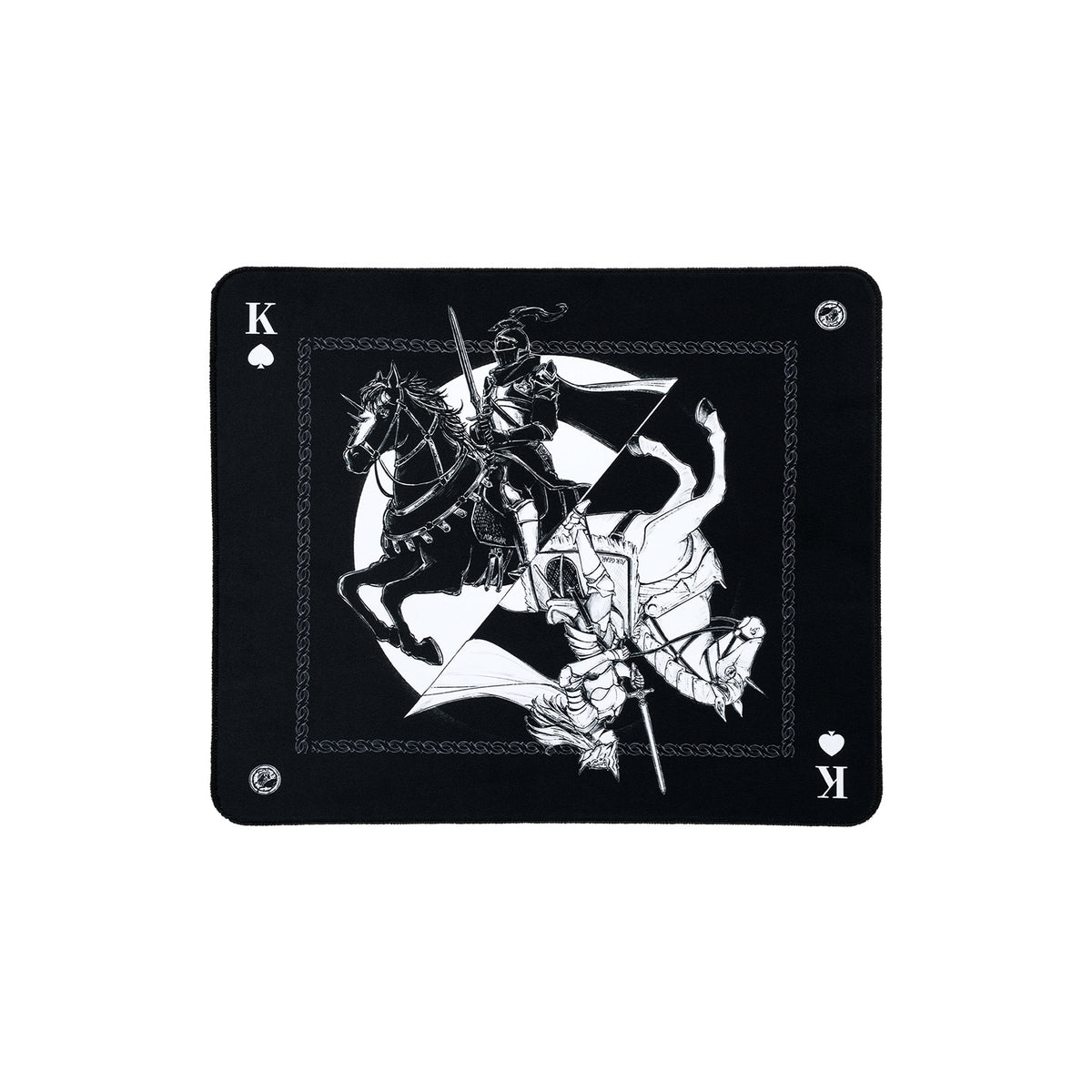 ATK Knight Zodiac Horse Limited Edition gaming mouse pad with black microfiber surface and Poron base.