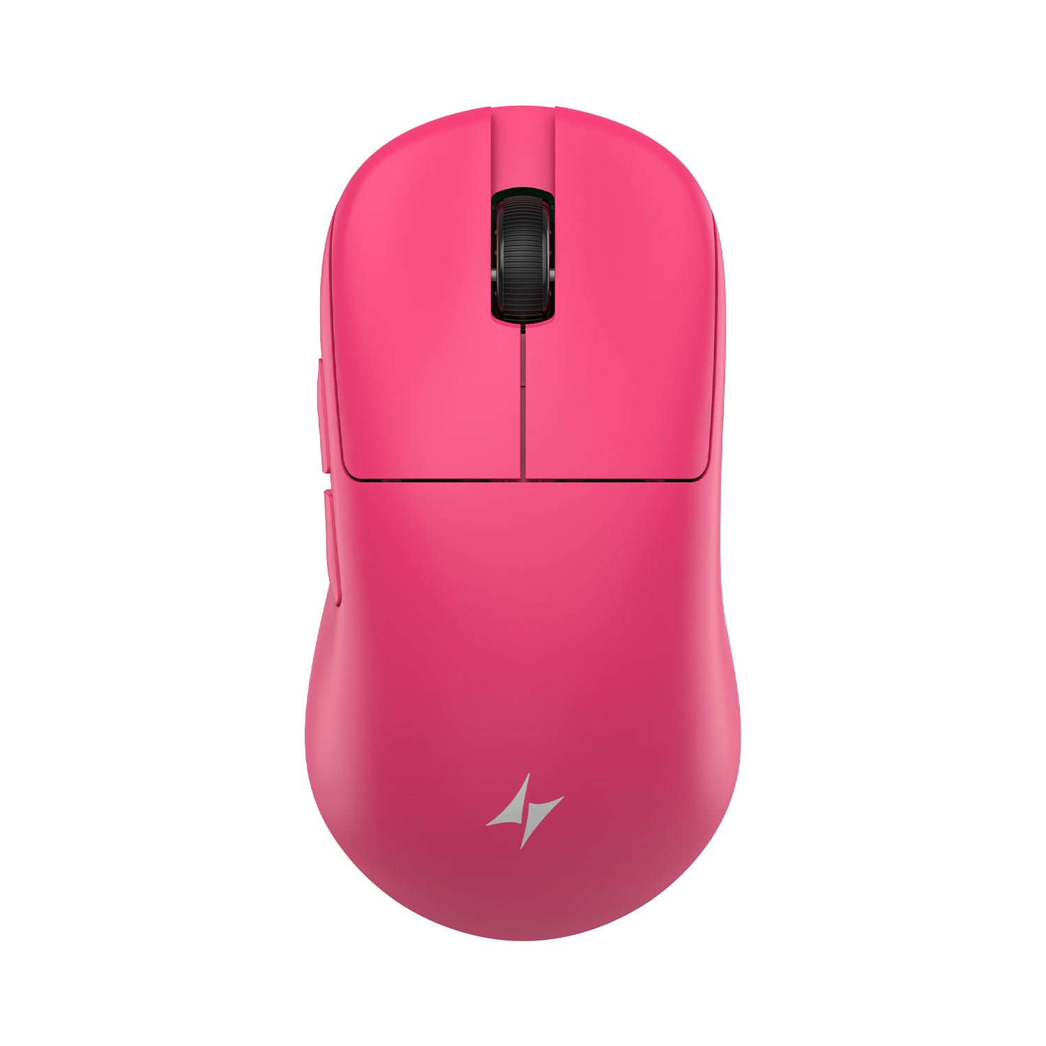 Pink ATK Blazing Sky U2 V2 Superlight wireless gaming mouse. Ergonomic design with silver lightning logo.