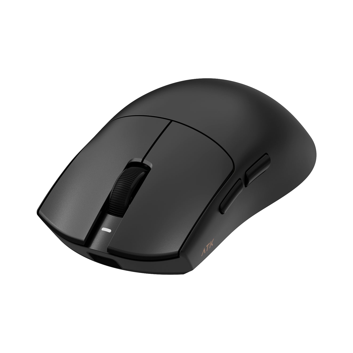 ATK Blazing Sky X1 V2 Series wireless esports mouse in black, featuring a textured scroll wheel and side buttons.