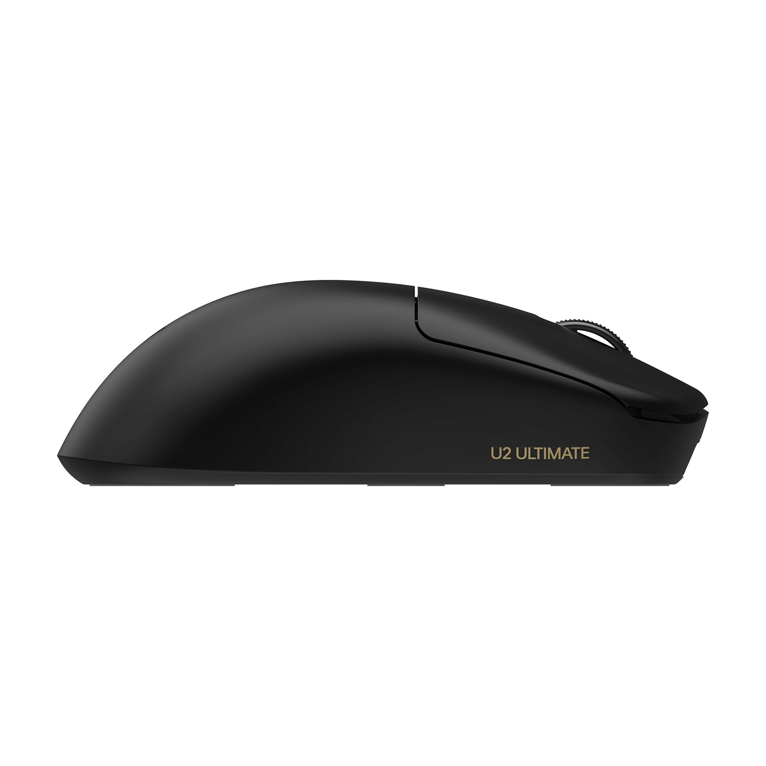 ATK Blazing Sky U2 V2 Superlight wireless gaming mouse in black with gold 'U2 ULTIMATE' text on side.