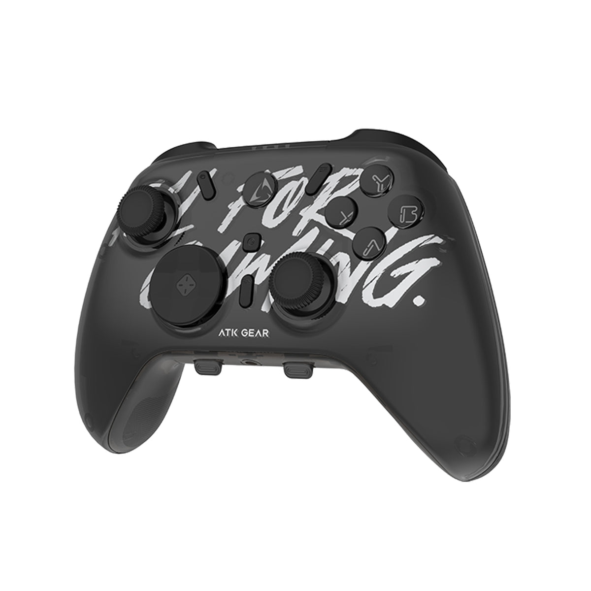 Black ATK AXE Series wireless gaming controller with dual analog sticks and distressed 'FOR GAMING' text.