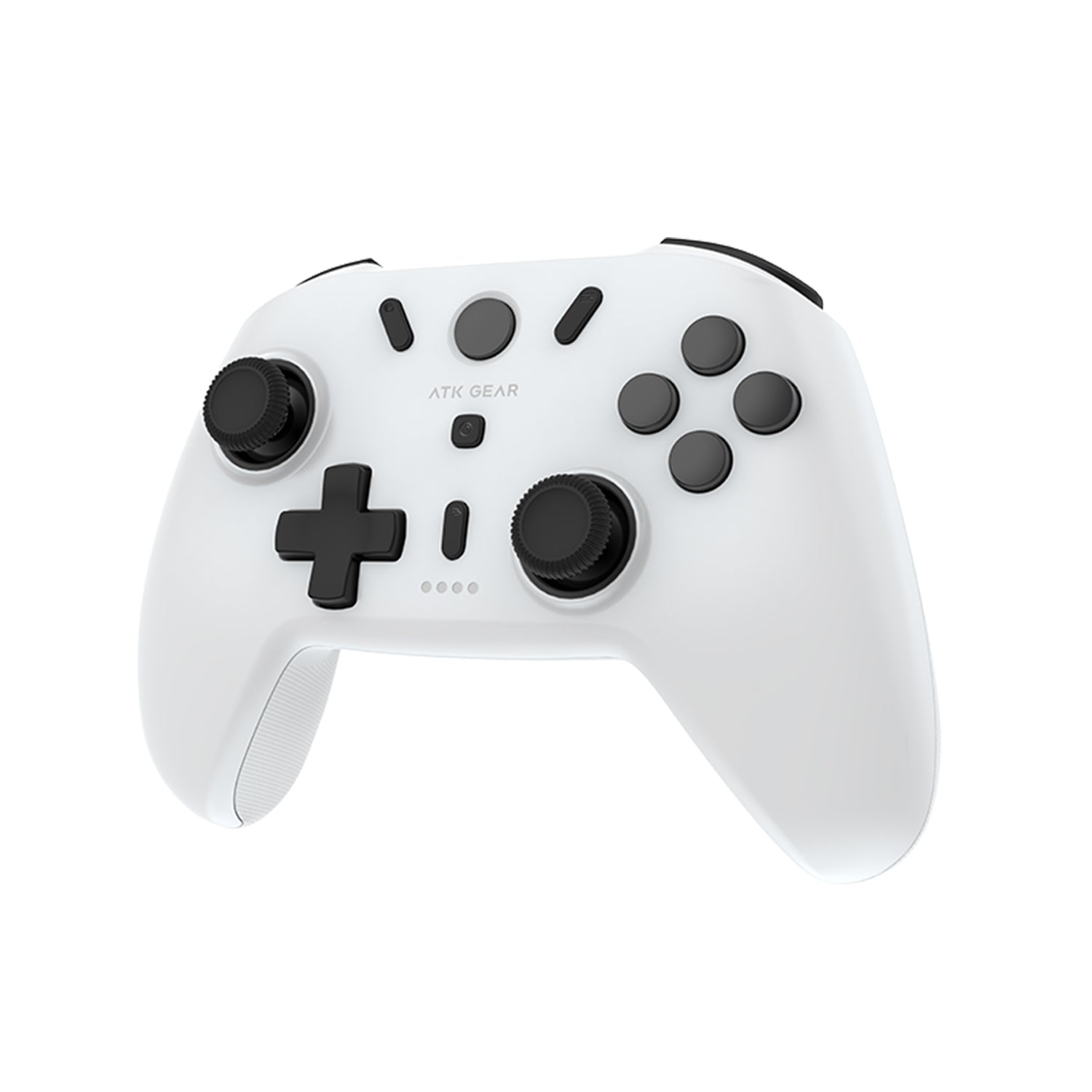 ATK AXE Series Tri-Mode Wireless Game Controller with Hall Effect Joysticks and Micro Switch ABXY buttons, in white.