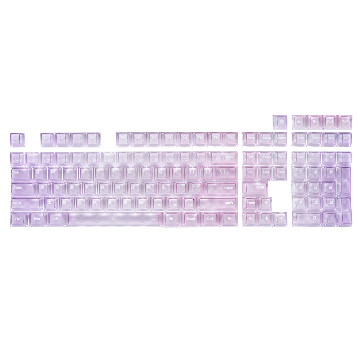 Aurora Purple-Pink Gradient Keycap Set - 115 Keys