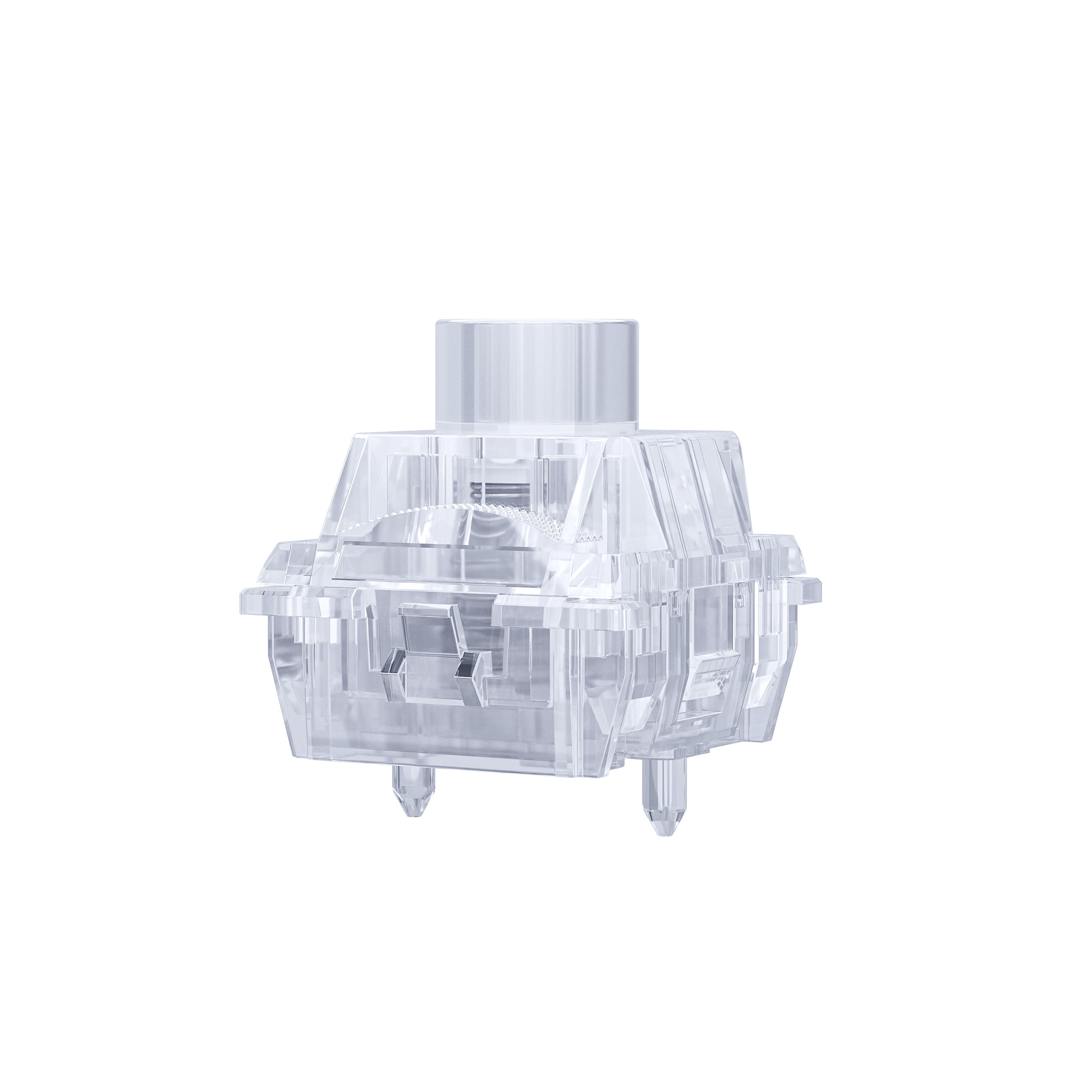 Clear ATK Crystal Blade Magnetic Switch with internal mechanism visible and two pins on the bottom.