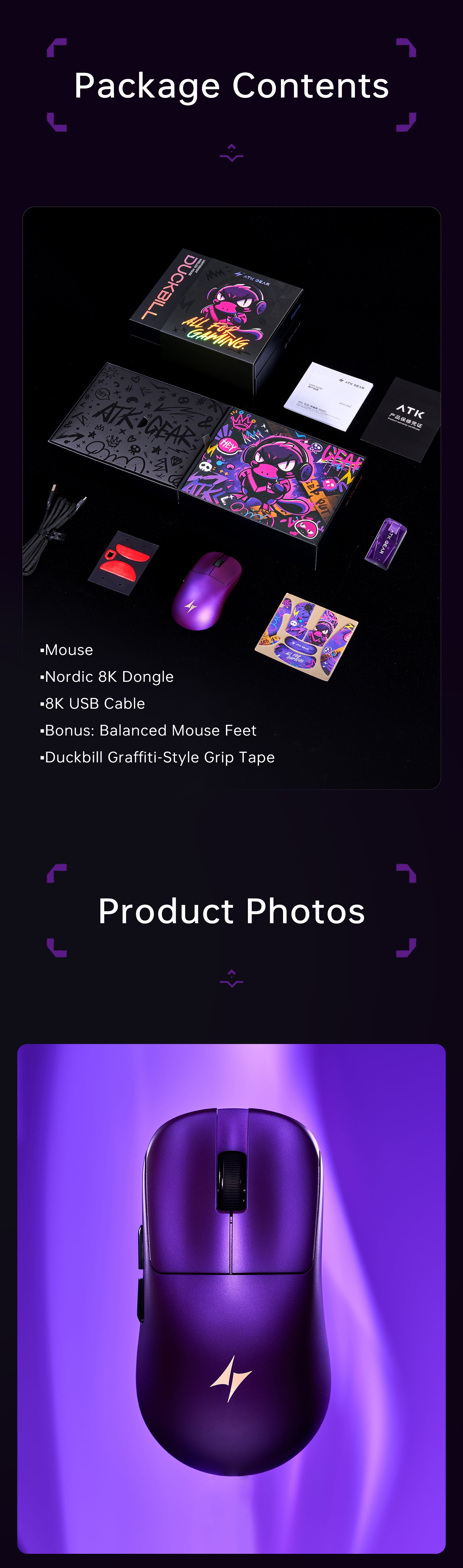 ATK Duckbill ワイヤレスマウス ATK Blazing Sky Duckbill Wireless Mouse – ATK Gaming Gear