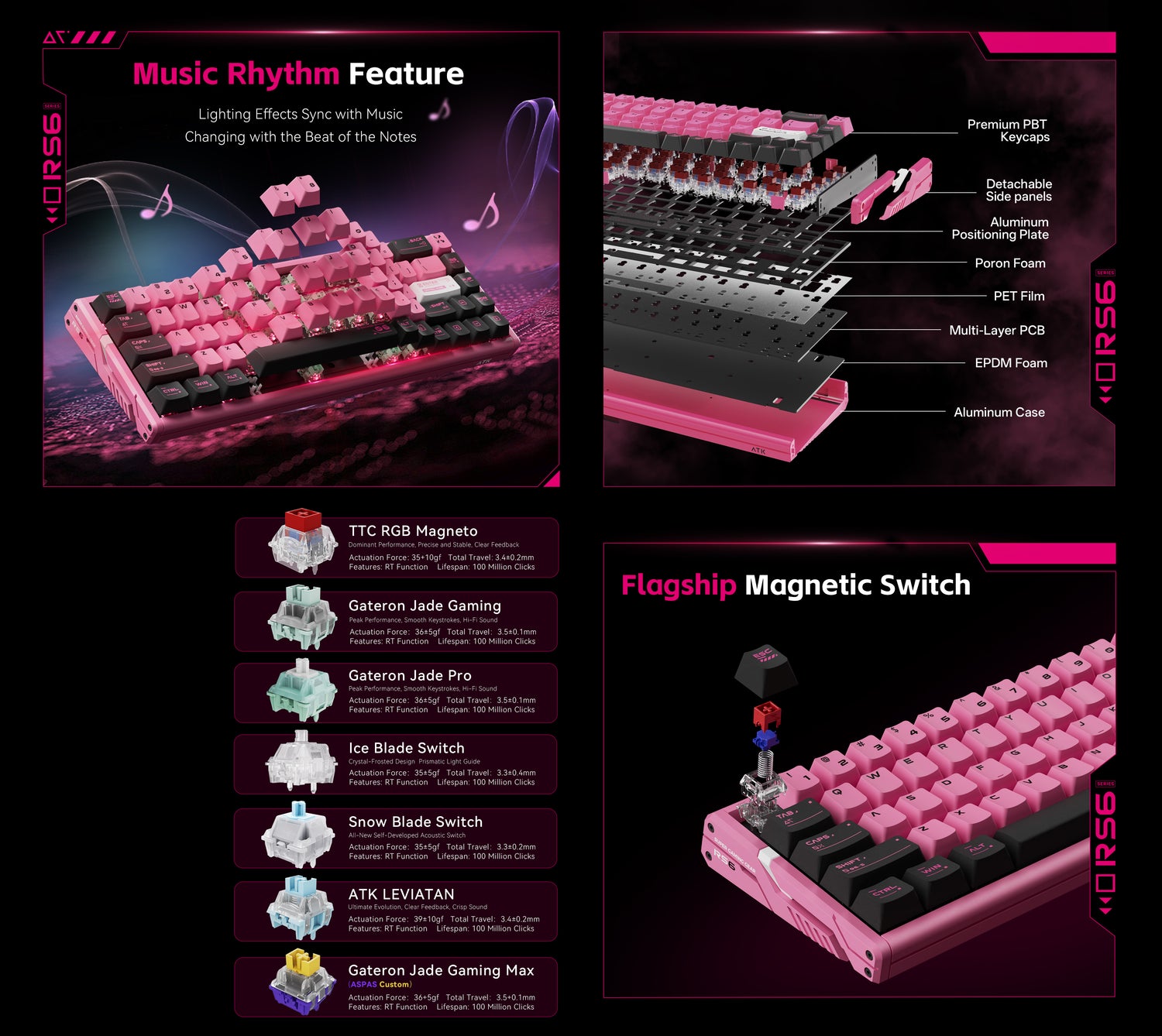 ATK RS6 | Aluminum Hall Effect Gaming Keyboard