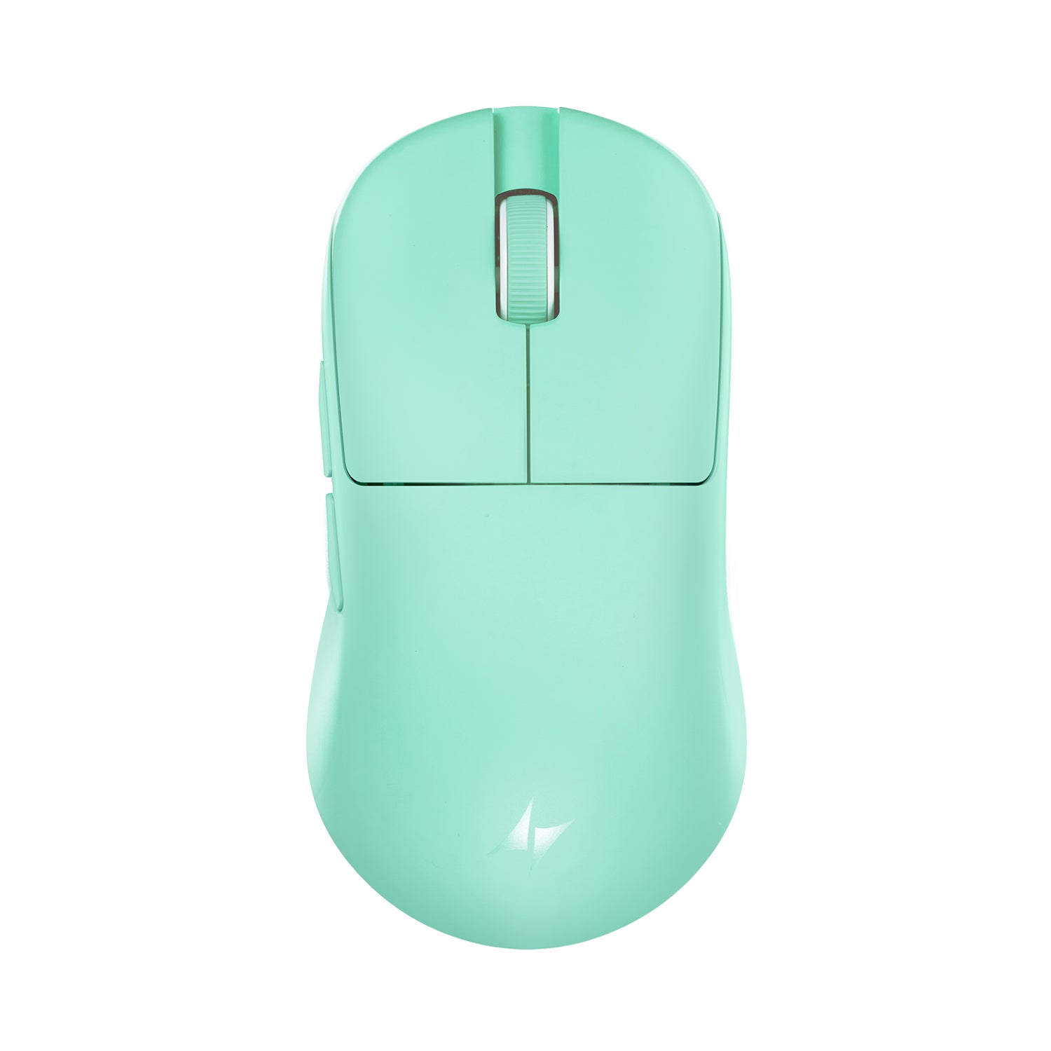 ATK Blazing Sky U2 V2 superlight wireless gaming mouse in mint green with a light grey scroll wheel.