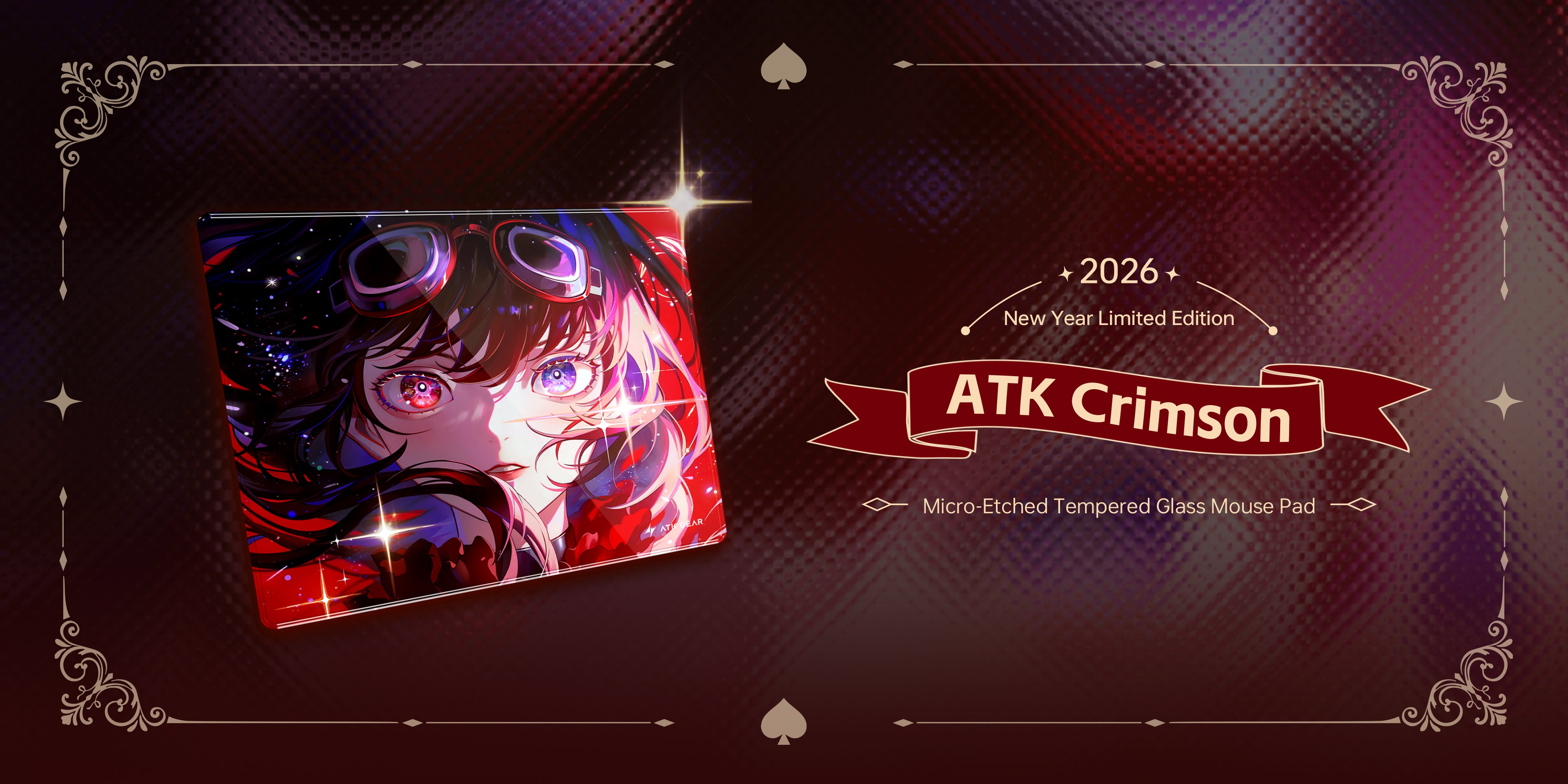 Tempered Glass Mouse Pad | Micro-Etched Anti-Slip 490x420mm