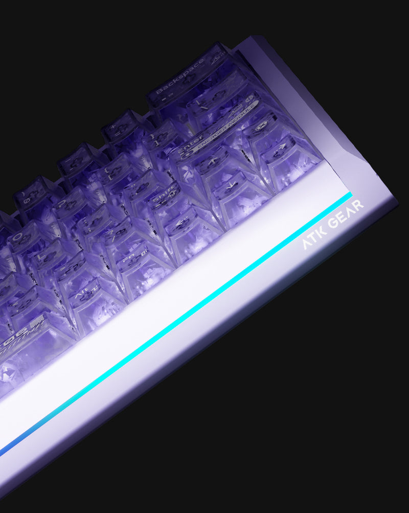 Integrated CNC Aluminum Wrist Rest with RGB Light Bar