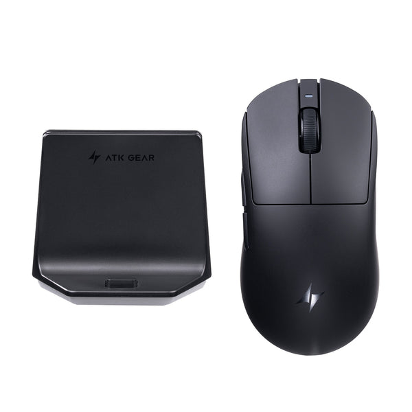 ATK Dragonfly A9 NB wireless mouse with 2-in-1 charging dock and receiver