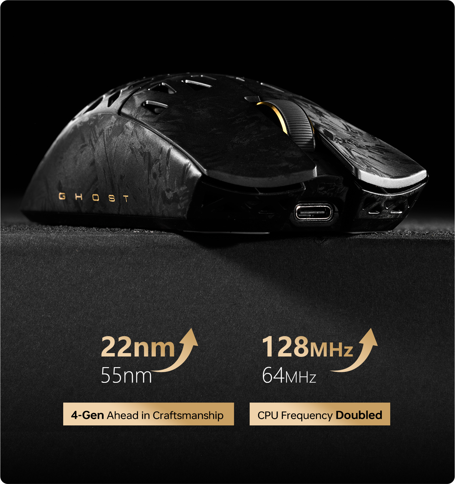 Hollow Carbon Fiber Wireless Gaming Mouse | 48g PAW3950