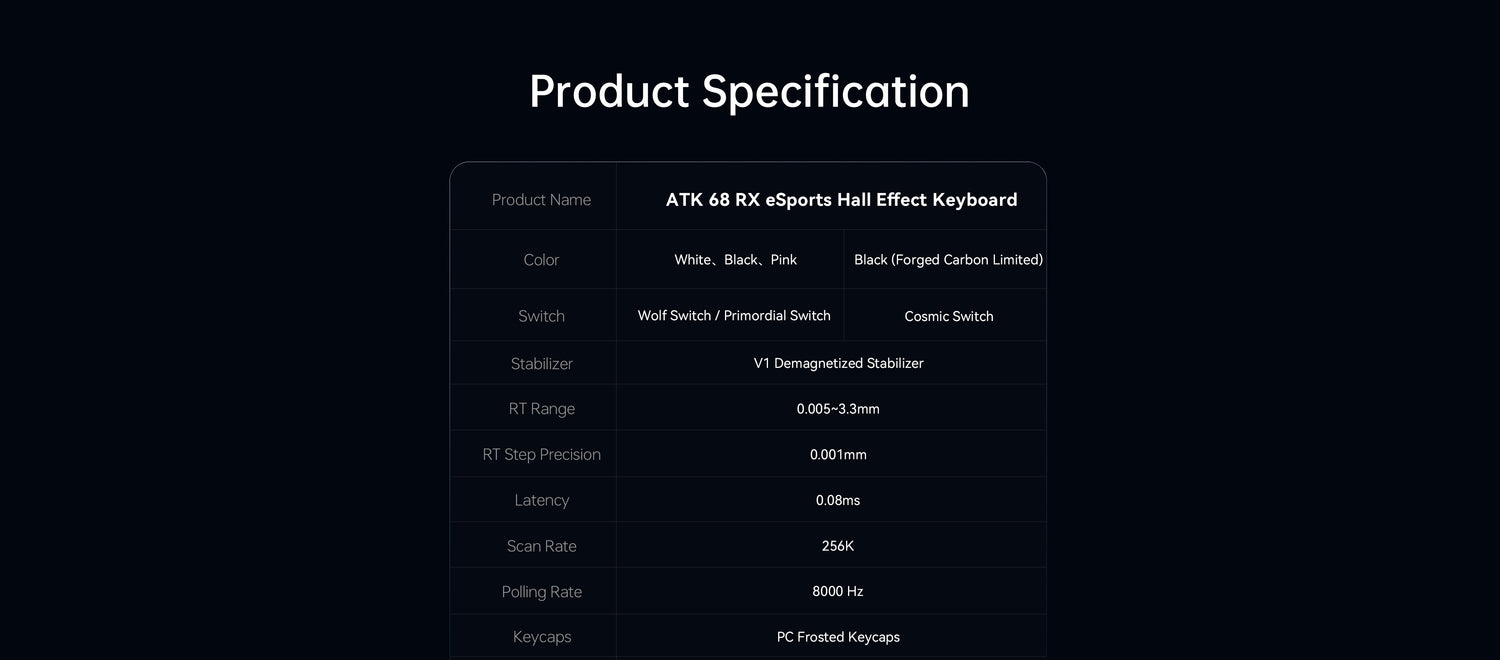 ATK 68 RX Hall Effect Keyboards | ATK