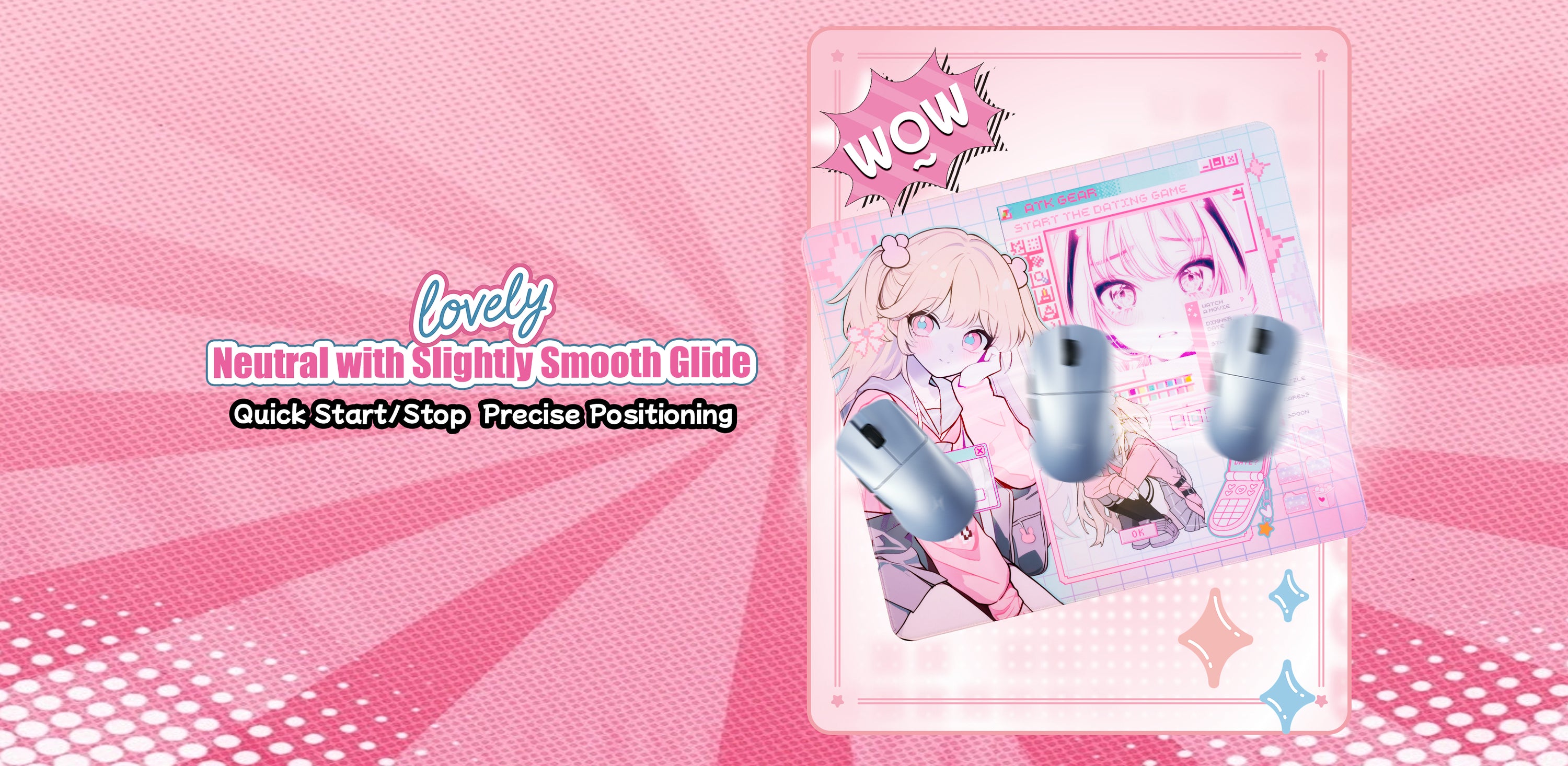 ATK Anime Mouse Pad NANA glide and tracking