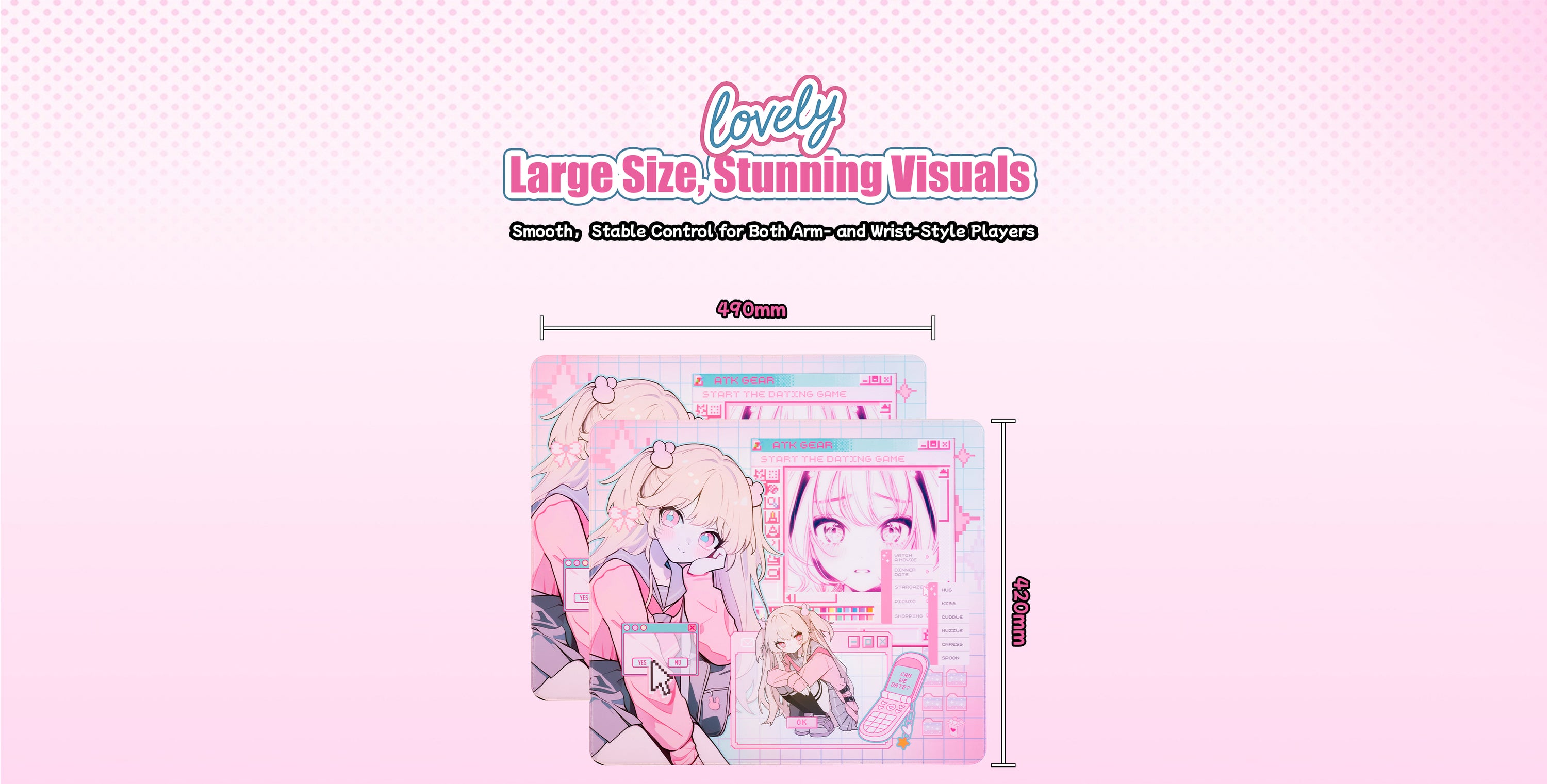 ATK Anime Mouse Pad NANA setup detail