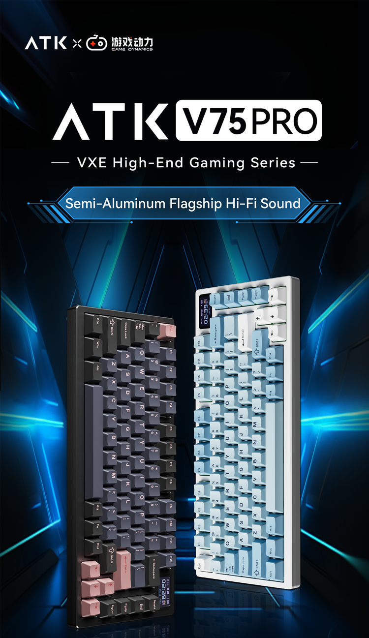 ATK VXE V75 PRO Wireless Semi-Aluminum Mechanical Gaming ATK VXE V75 PRO Wireless Semi-Aluminum Mechanical Gaming