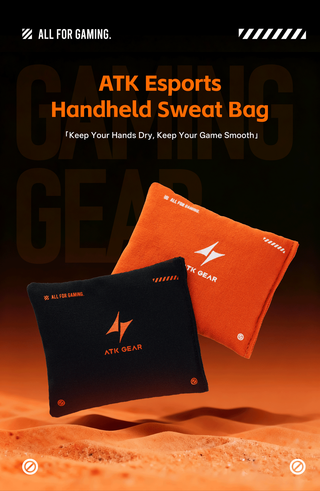 Handheld Sweat Bag | Cotton Canvas Desiccant 100×85×20mm – ATK Gaming Gear