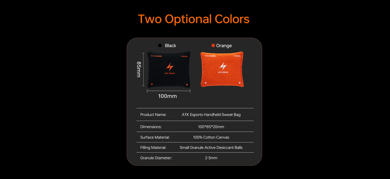 Handheld Sweat Bag | Cotton Canvas Desiccant 100×85×20mm