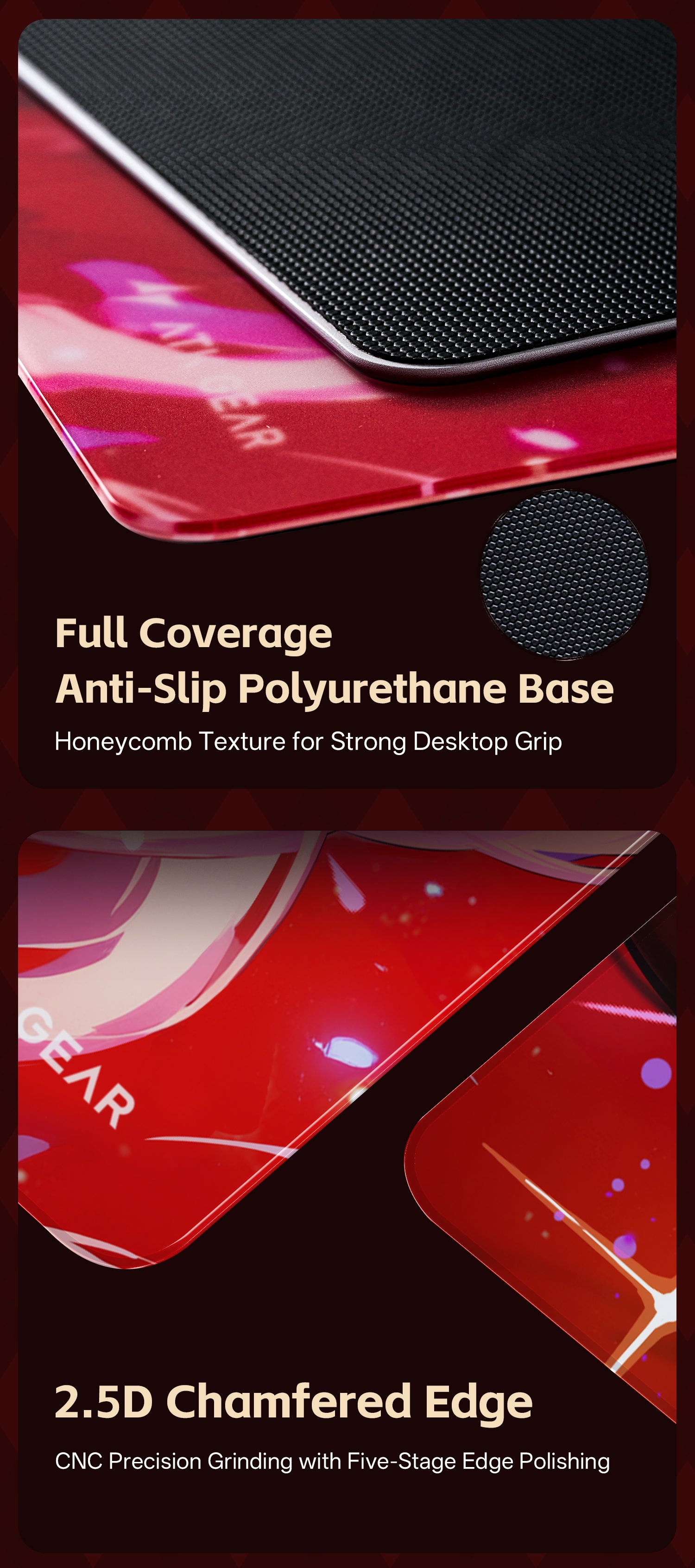 ATK Tempered Glass Mouse Pad - Crimson Limited Edition – ATK