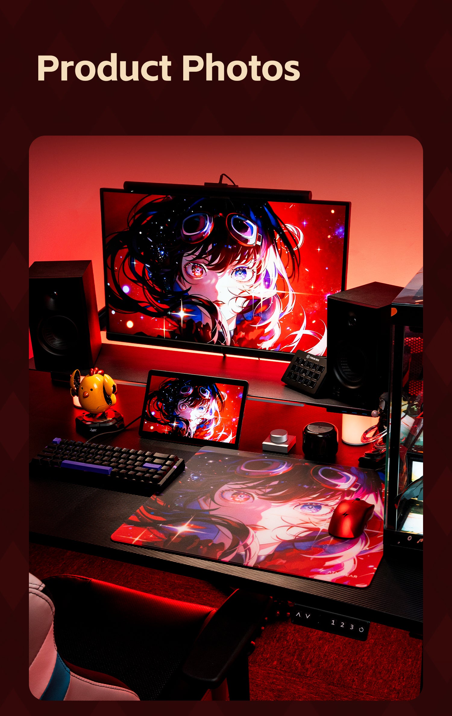 ATK Tempered Glass Mouse Pad - Crimson Limited Edition – ATK