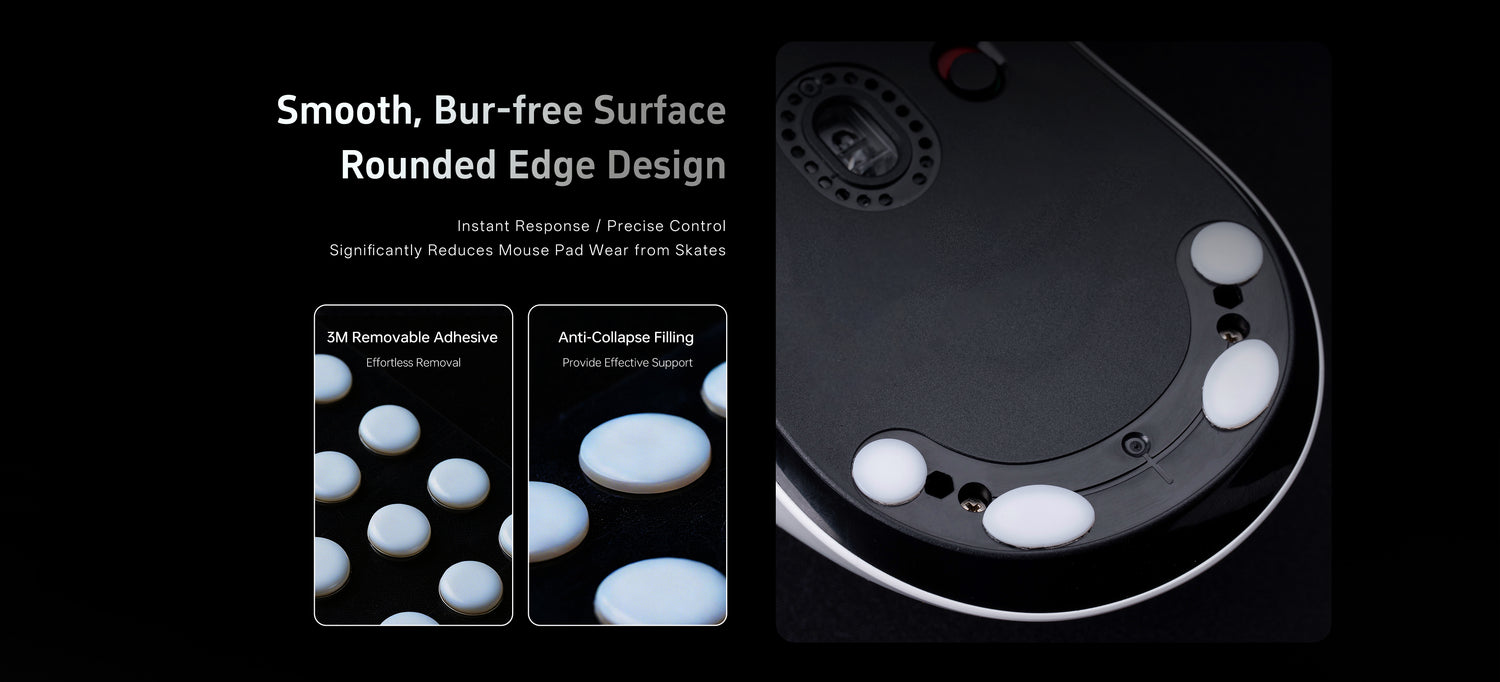 Crystal Jade Mouse Skates | Ultra-Smooth PTFE Skates