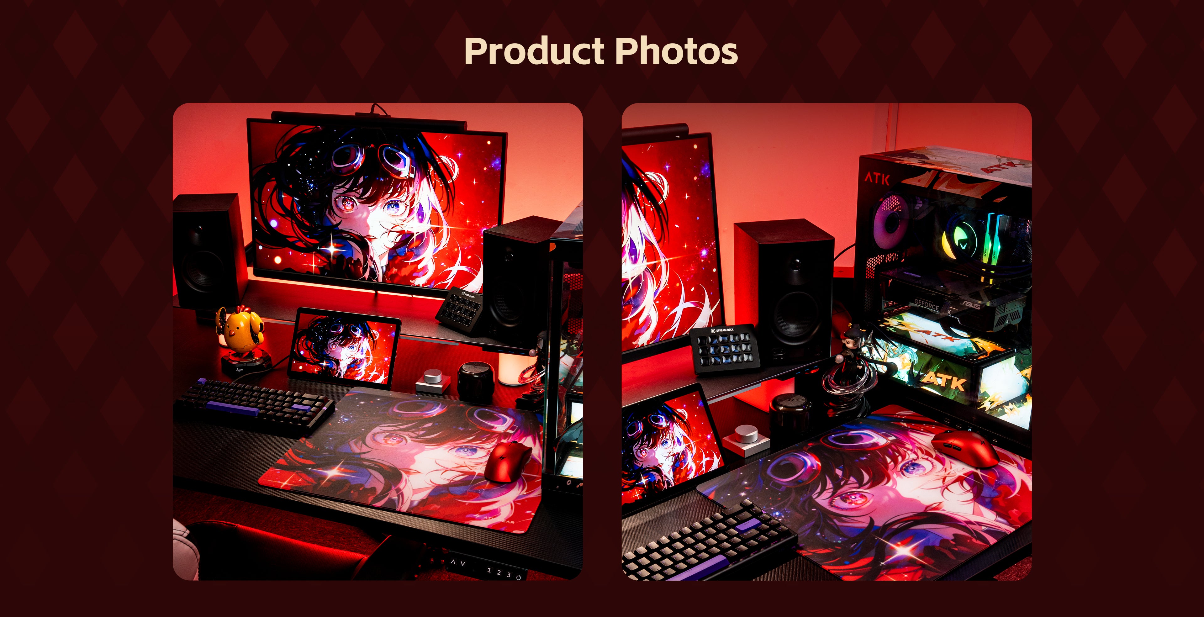 Tempered Glass Mouse Pad | Micro-Etched Anti-Slip 490x420mm – ATK