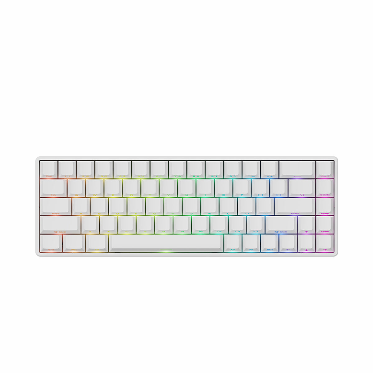 ATK 68 V2 white 65% esports keyboard with RGB lighting and PBT keycaps
