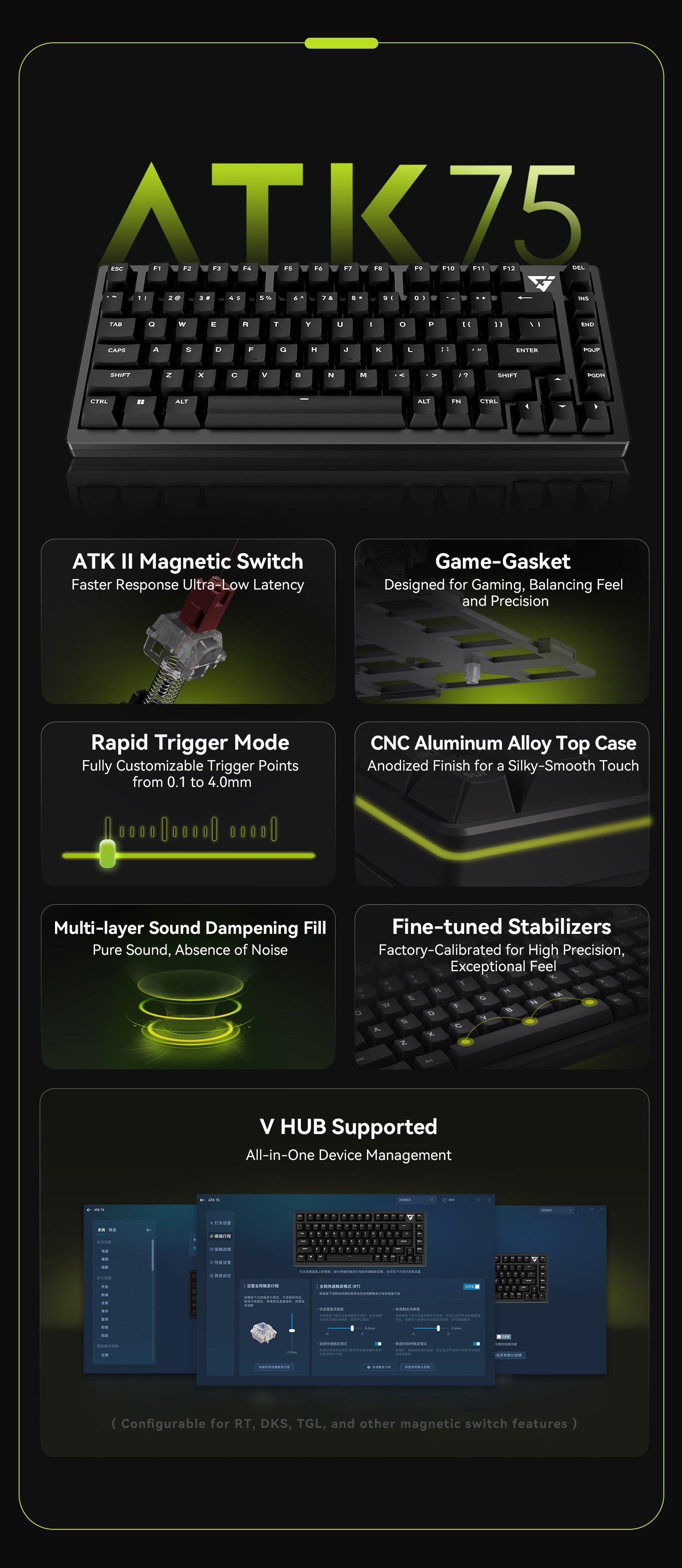 PC周辺機器 ATK75 ATK75 | Customizable Magnetic Switch Gaming Keyboard – ATK