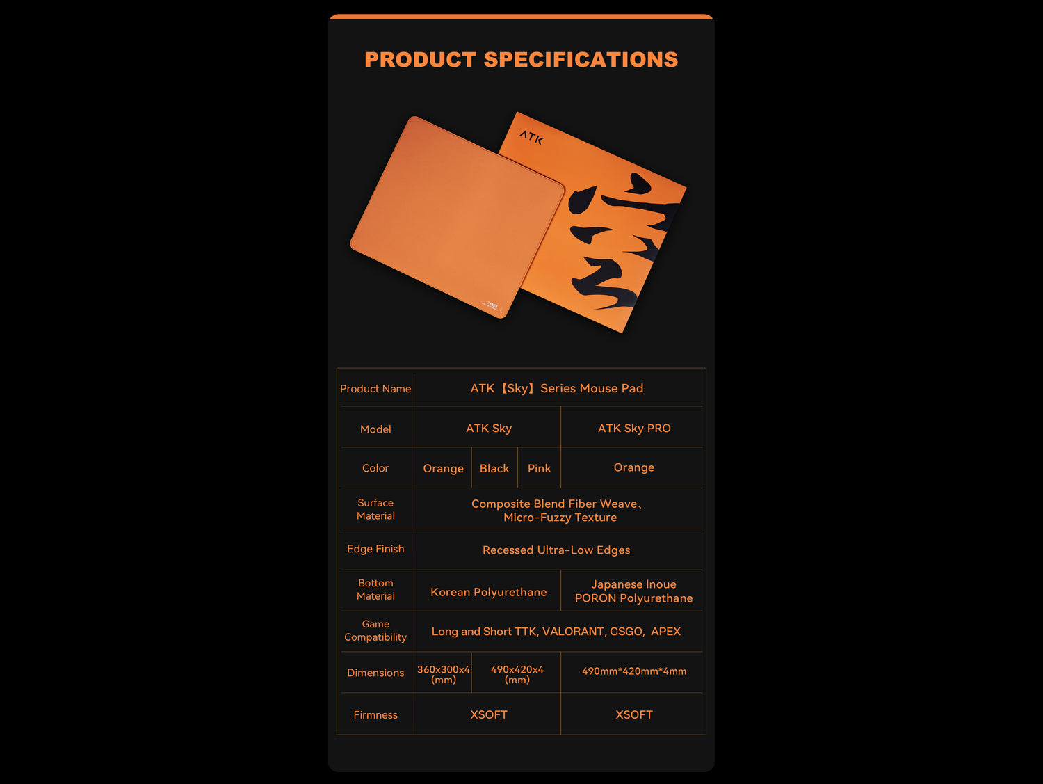 ATK Sky XSoft | eSport Gaming Mousepad