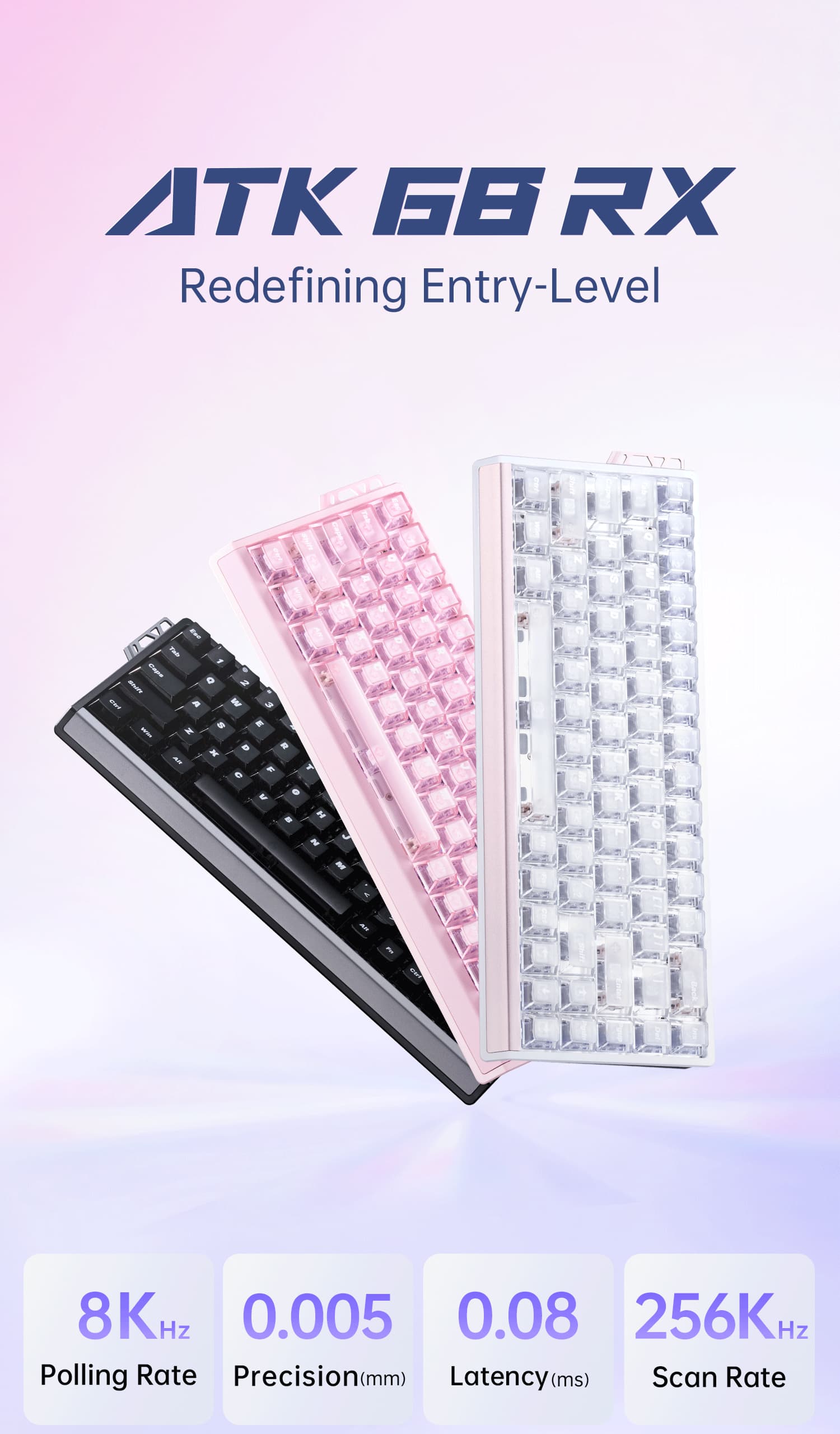 キーボード ATK68 RX ATK 68 RX eSports Hall Effect Keyboard – ATK Gaming Gear